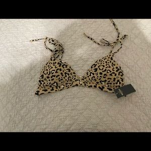 Large leopard swim tops